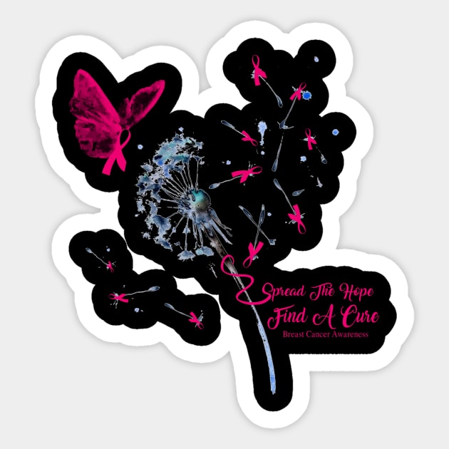 Spread The Hope Breast Cancer Awareness Sticker by Bensonn